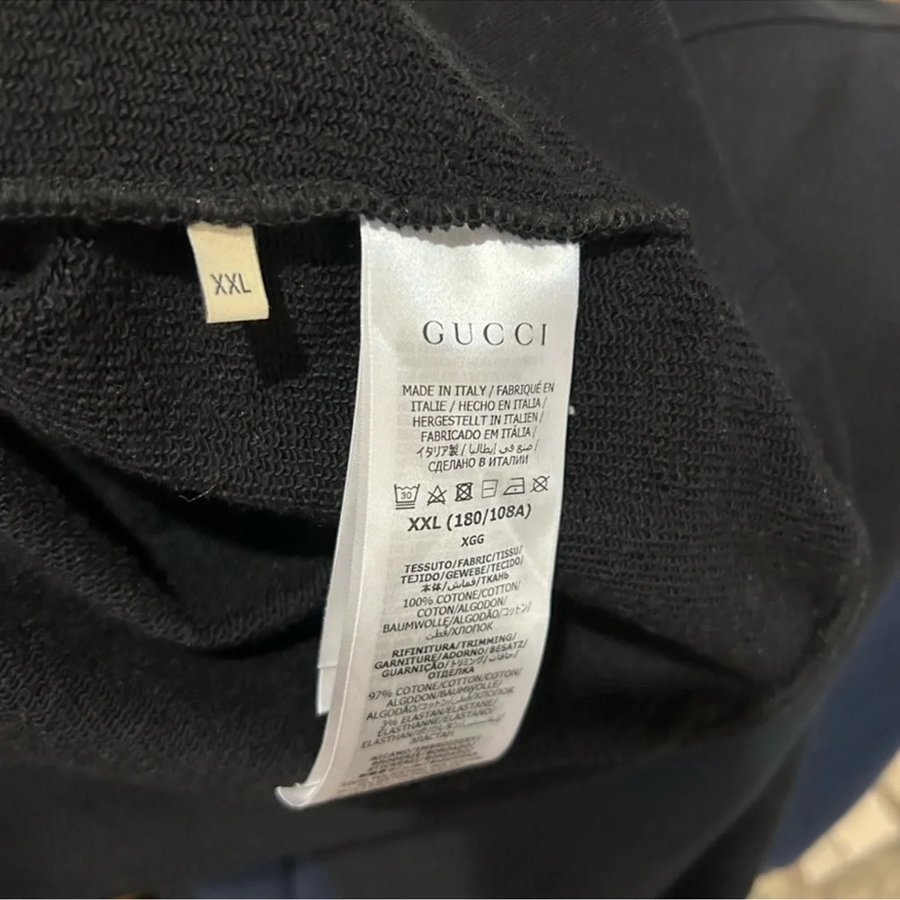 Men’s Gucci in interlocking G jersey, cotton logo sweatshirt size XXL made Italy